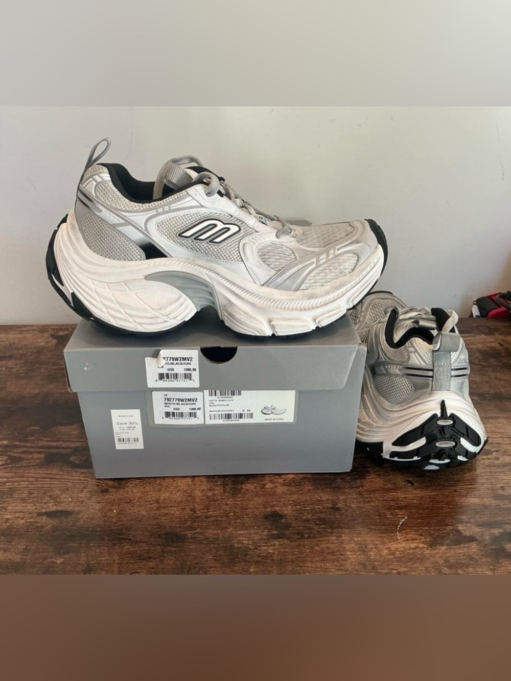 Balenciaga 10XL Sneaker 'White Grey' - Picture 9 of 9